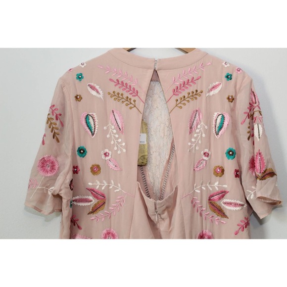 NWT Frock & Frill Allover Embroidered Maxi Dress Beaded Plus Size 24 H14122 - Picture 12 of 12